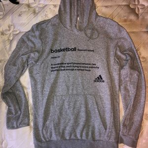Adidas hoodie. It is thin. Unisex small